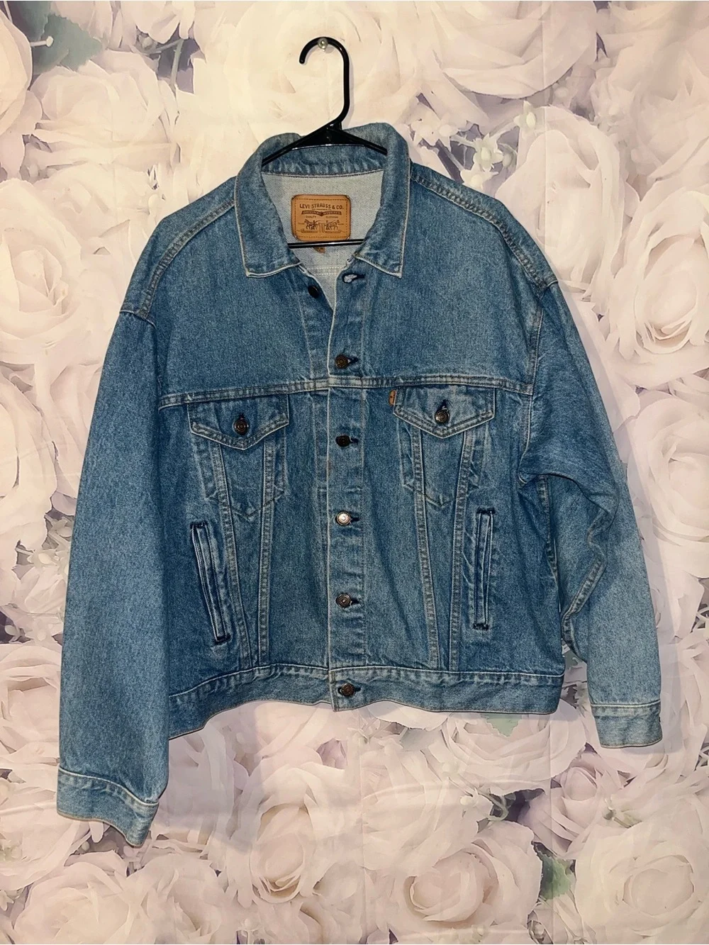 Vintage 70s Levi's Type 3 Blue Denim Trucker Jacket USA Made Mens Size XL​